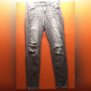 Cello Distressed Charcoal Skinny Jeans